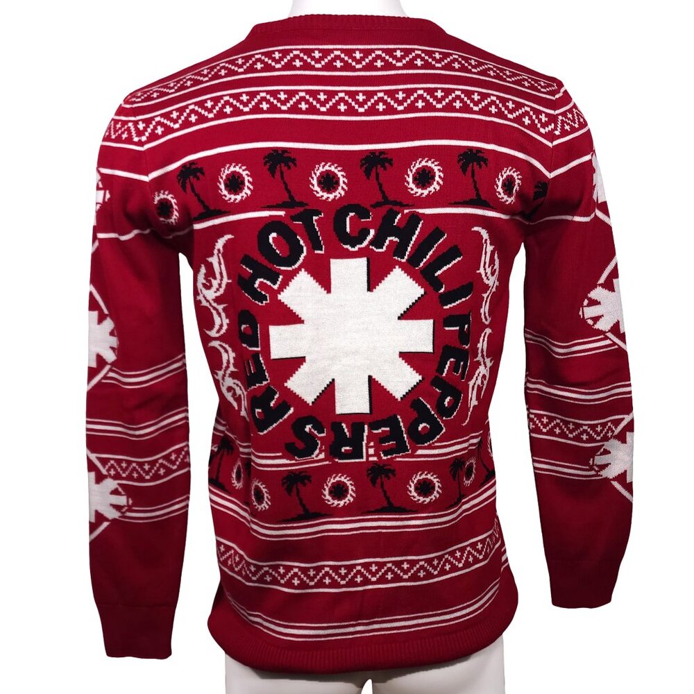 Red Hot Chili Peppers Circa 2016 Collectible Ugly Christmas Sweater LG Not Print